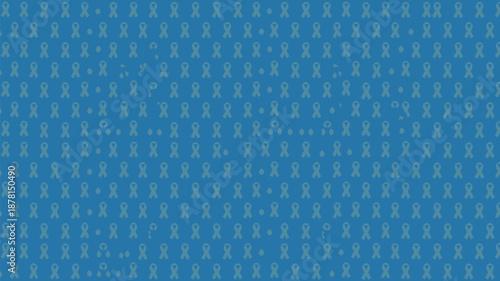 Pattern of blue awareness ribbons Vector