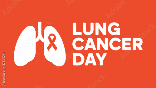 Lung cancer day awareness Vector
