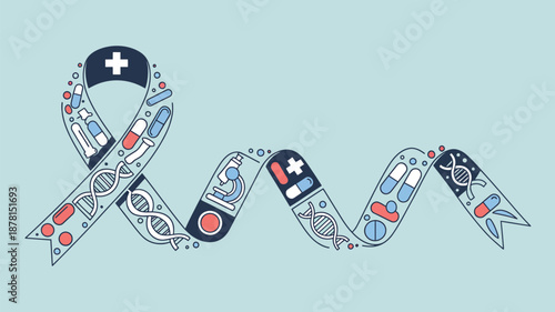 Medical awareness ribbon Vector