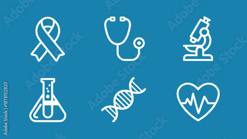Medical and scientific symbols Vector