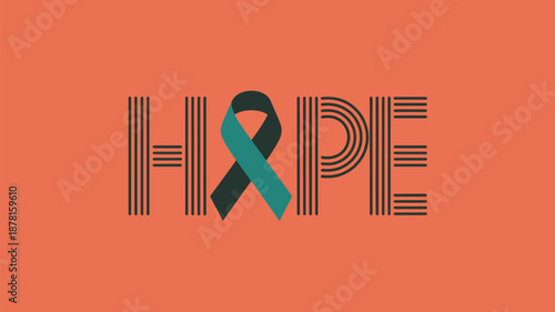 Hope ribbon symbol Vector