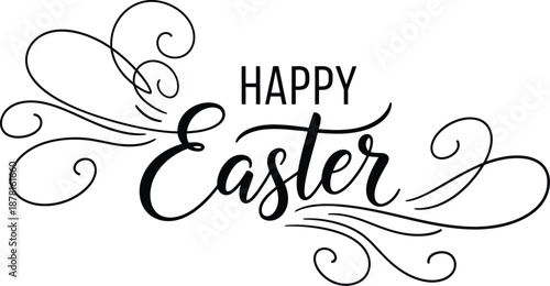 Happy easter sunday greeting card design