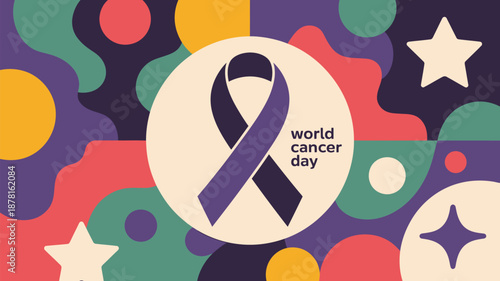 Celebrating world cancer day with hope and solidarity Vector