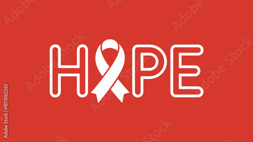 Hope ribbon symbol Vector