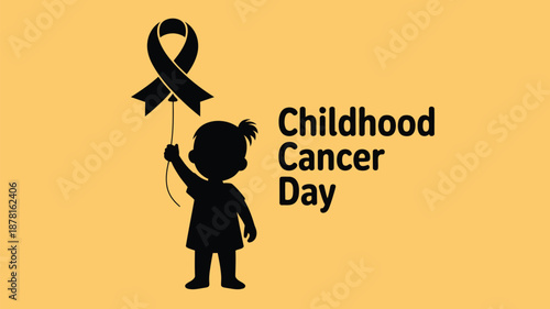 Celebrating childhood cancer day Vector