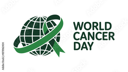 World cancer day globe Vector