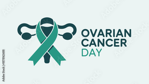 Ovarian cancer day awareness ribbon Vector