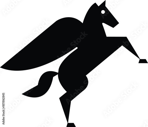 Imagination takes flight with this elegant silhouette of a mythical steed