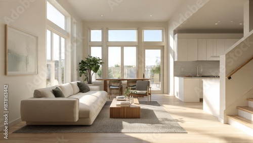 Wallpaper Mural Bright Modern Living Room Interior Torontodigital.ca