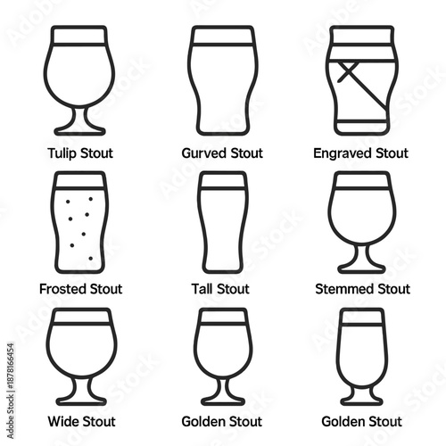 Stout glass styles: diverse designs for craft beer enthusiasts