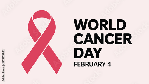 World cancer day observed on february 4 Vector