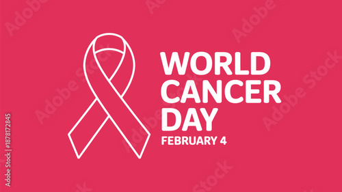 Celebrating world cancer day on february 4 Vector