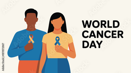 Celebrating world cancer day Vector