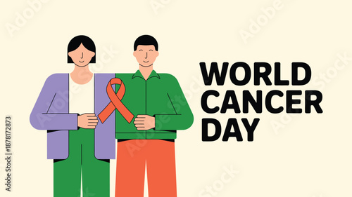 Celebrating world cancer day Vector