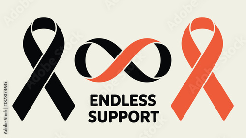 Endless support symbolized Vector