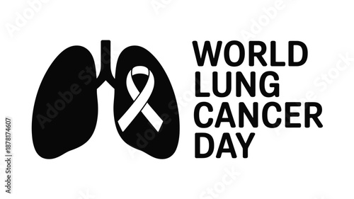 World lung cancer day awareness Vector