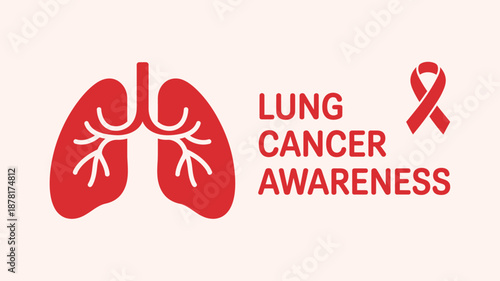 Lung cancer awareness campaign Vector