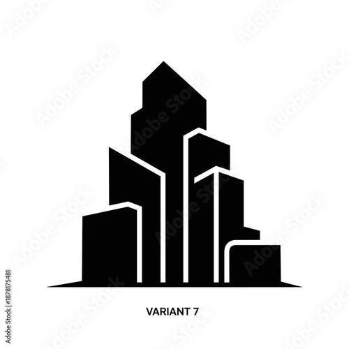Modern City Skyline Silhouette Vector Illustration 2.