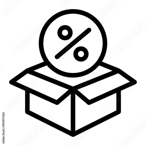 Discounted Shipping Icon from Cyber Monday Icon Collection (Outline Style)