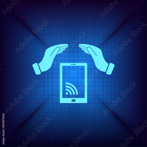 Vector illustration on a blue background