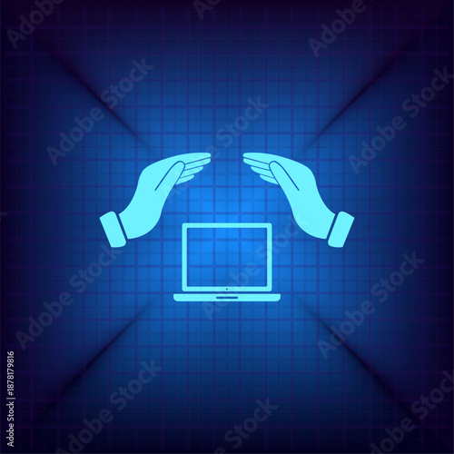 Vector illustration on a blue background