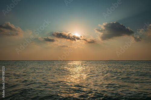 Sunset over the sea