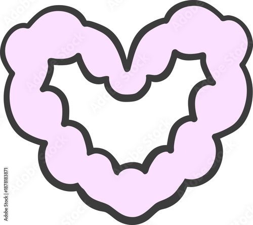 heart shaped cloudy ring