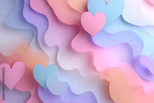 abstract background with hearts