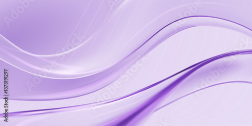 Smooth, flowing purple waves with subtle gradient and soft highlights, creating a calming abstract background.