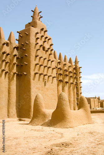 minaret on Djenne mosque,Mali