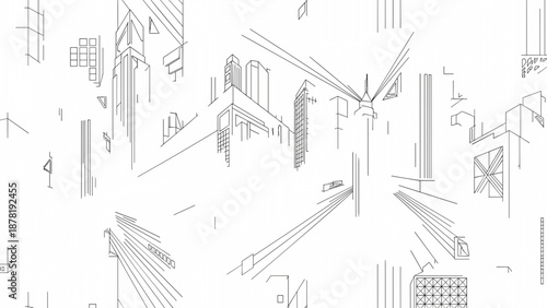 Various architectural technical drawing elements