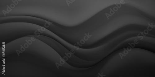 Smooth, dark gray abstract background with wavy, flowing curves and subtle gradient shading, creating a sense of depth.