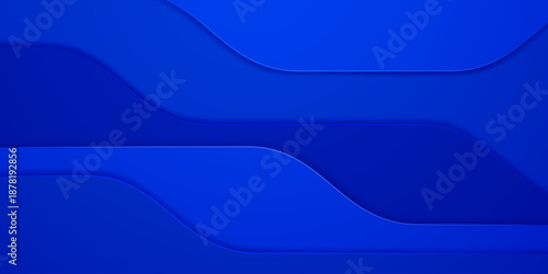A blue abstract background with wavy layers, giving a sense of depth and fluidity, in a minimalist style.