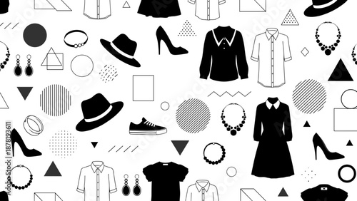 Fashion icons and accessories for design