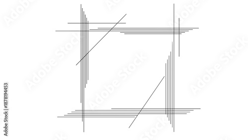A black lines forming a square shape