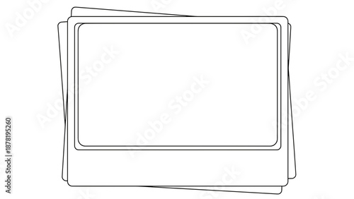 A stack of blank sheets of paper in a rectangular shape