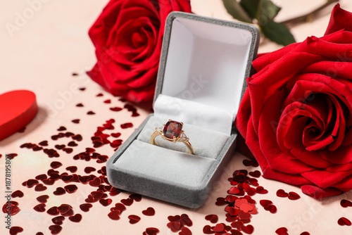 Romantic engagement ring in...