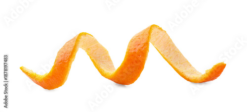Bild auf Leinwand Orange zest isolated on white. Citrus fruit peel