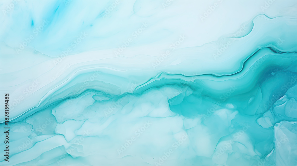 Obraz premium Serene aqua onyx marble texture with smooth flowing patterns and soft gradients creates calming visual experience