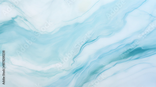 Serene aqua onyx marble pattern with soft, flowing lines creates calming atmosphere, perfect for modern design