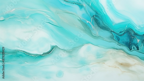 Aqua onyx marble features stunning swirls of turquoise and white, creating serene and captivating visual experience