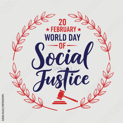 World day of social justice awareness campaign logo