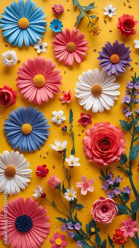 colorful flowers background