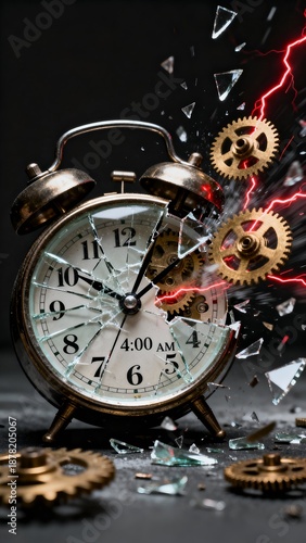 old clock on a grunge background