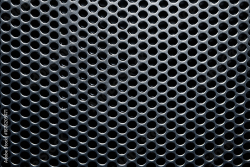 Wallpaper Mural Close-up of a metallic perforated grill with circular holes. Torontodigital.ca