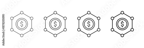 Variable Cost Icons Vector Set In Different Stroke Line Style