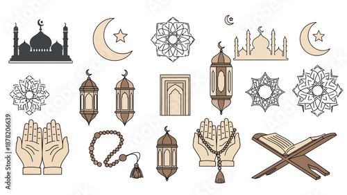 Islamic Symbols and Icons Collection 8.