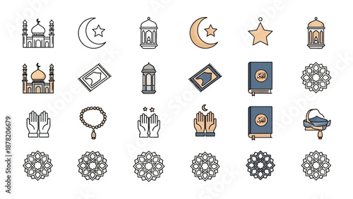 Islamic Symbols and Icons Collection 13.