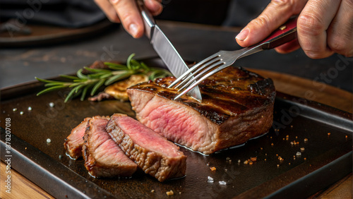 Wallpaper Mural cutting meat on a cutting board Torontodigital.ca