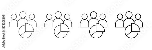 Customer Share Icons Vector Set In Different Stroke Line Style